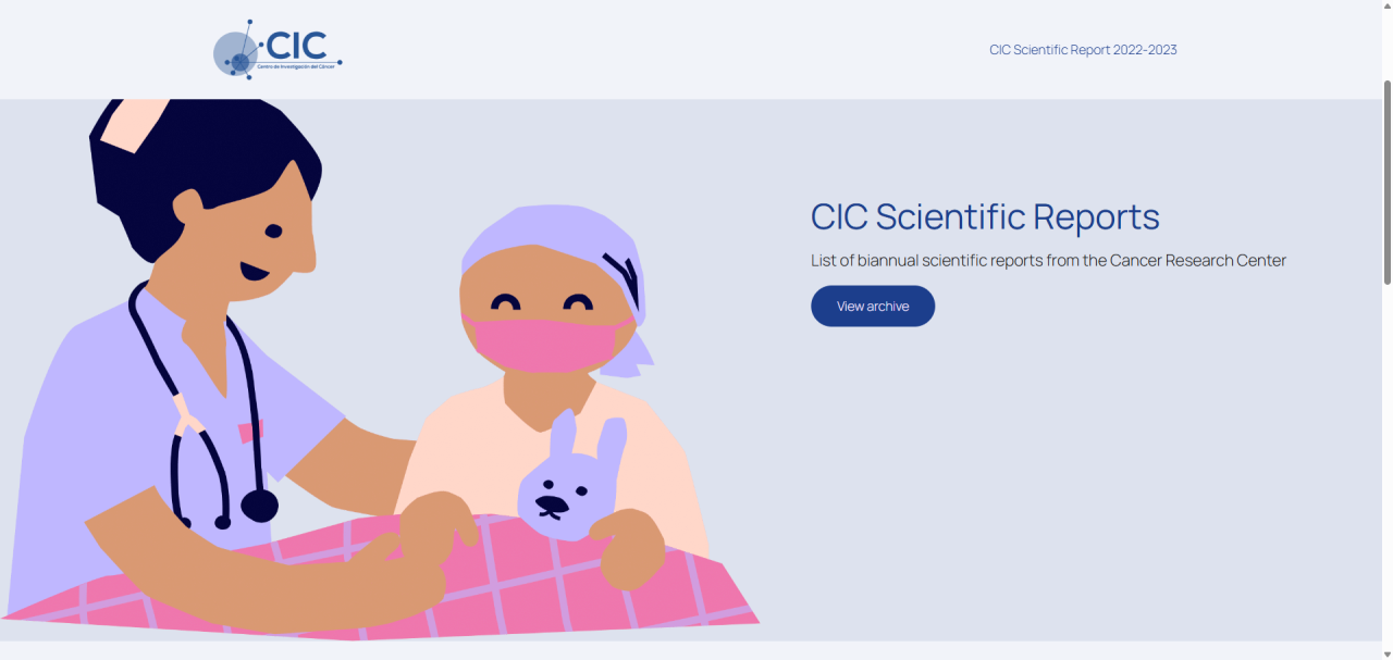 Diseño web CIC Scientific Reports