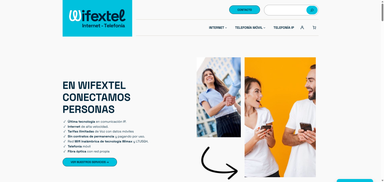 Desarrollo Web Wifextel comunicaciones